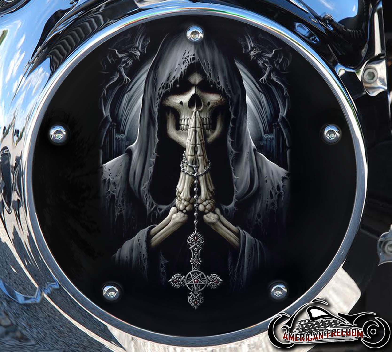 Custom Derby Cover - Reaper Praying